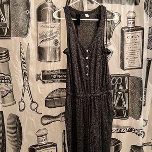 Old Navy pajama/loungewear dark gray onesie (Medium)